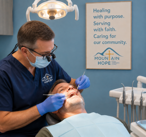 male dentist and male patient